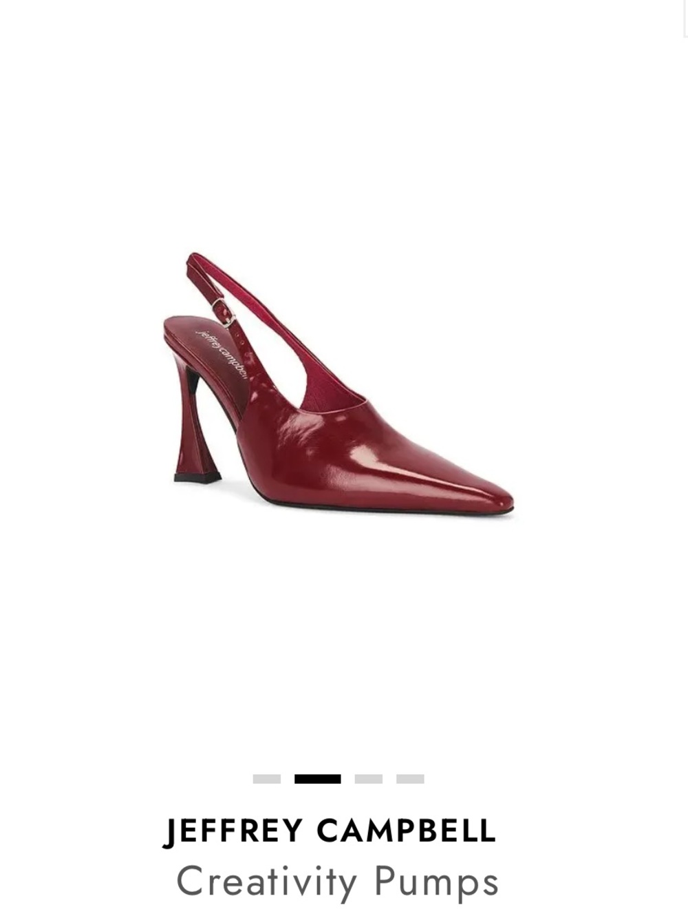 Jeffrey Campbell Burgundy Patent Pointed Slingback Pumps
